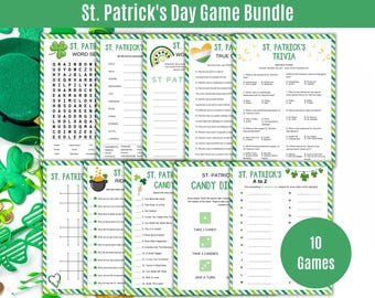 Printable St. Patrick's Day Game Bundle, St. Patrick's Games for Kids, St. Patrick's Party Games, St. Patrick's Classroom Activities