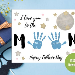 Father&#39;s Day Handprint Art, Father&#39;s Day Handprint Craft, Father&#39;s Day Printable, Father&#39;s Day Craft, Father&#39;s Day Keepsake, Gift For Dad