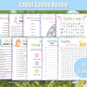Easter Games Bundle Printable, Easter Activities Bundle, Easter Party Games, Easter Classroom Activities, Easter Party Activities