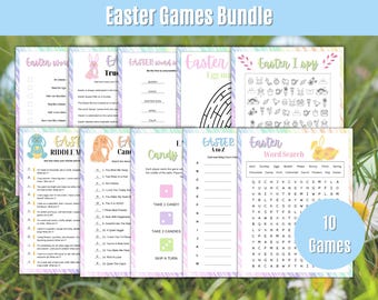 Easter Games Bundle Printable, Easter Activities Bundle, Easter Party Games, Easter Classroom Activities, Easter Party Activities