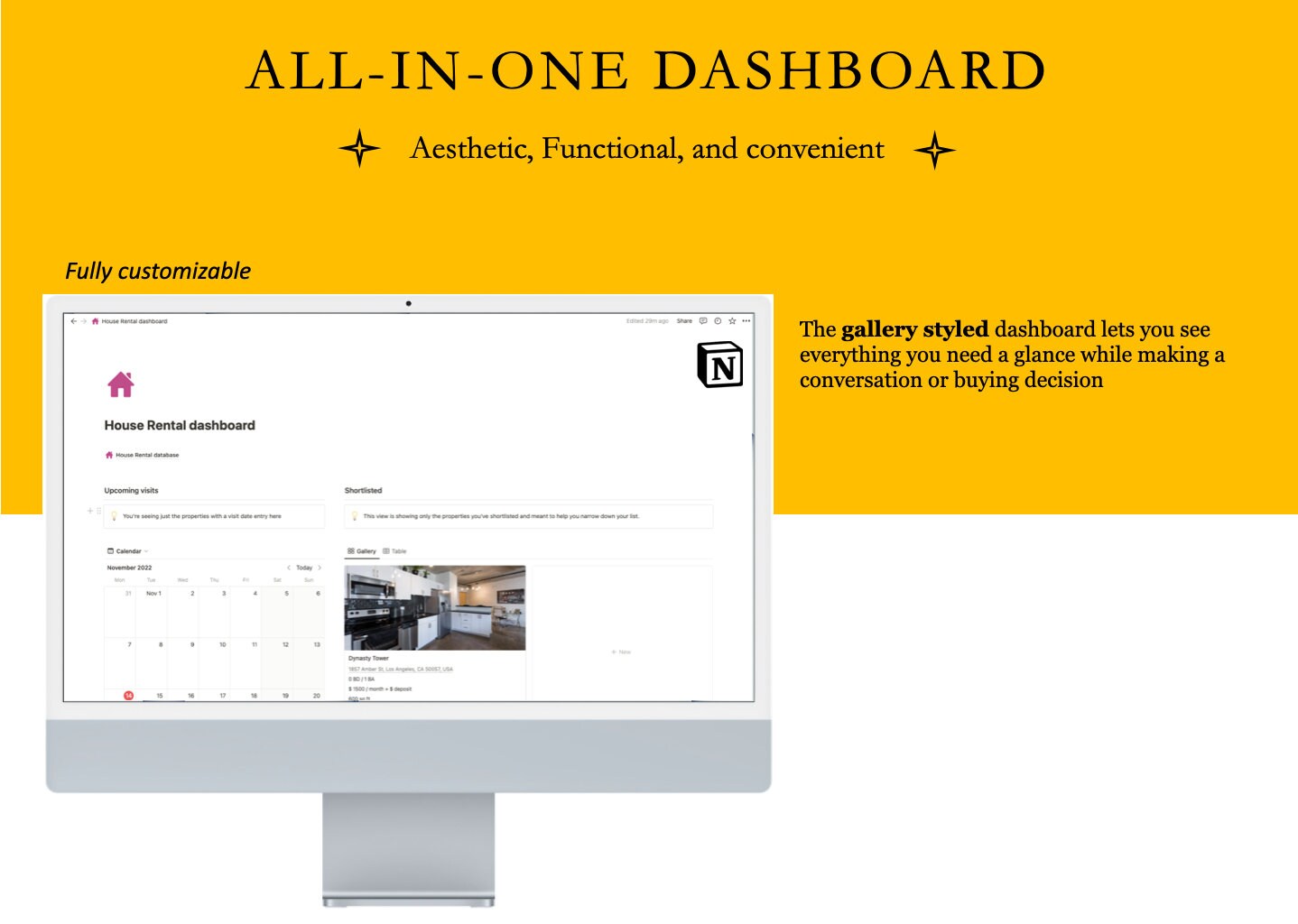Notion Template House/condo/apartment Rental Dashboard Etsy Notion Template House/condo/apartment Rental Dashboard Etsy
