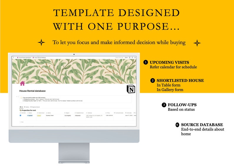 Notion Template House/condo/apartment Rental Dashboard Etsy Notion Template House/condo/apartment Rental Dashboard Etsy