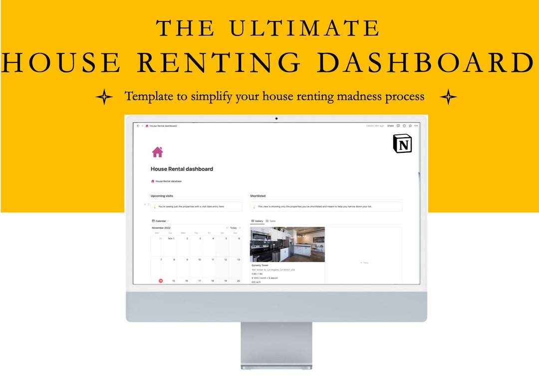 Notion Template House/condo/apartment Rental Dashboard Etsy Notion Template House/condo/apartment Rental Dashboard Etsy