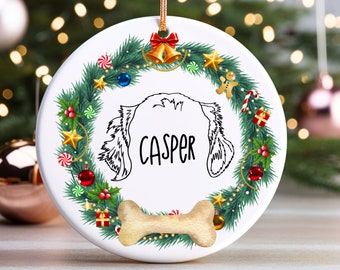 Personalized Dog Christmas Ornament - Personalized Cat Ornament - Custom Dog Name Christmas Ornament - Pet Memorial Ornament