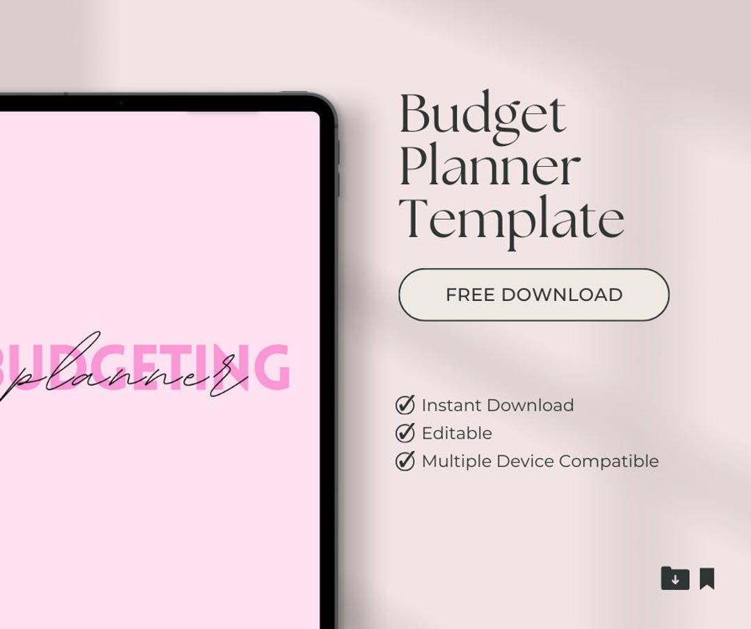 Women Pink Editable Budget Planner Canva Template Expense Tracker ...