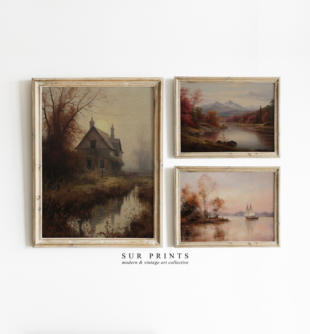 Vintage Fall Gallery Wall Prints, Autumn Gallery Wall Art Set of 3 ...