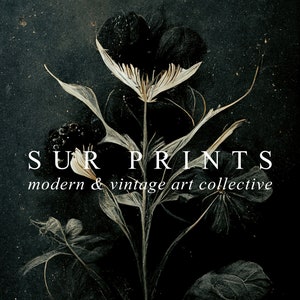 Moody Dark Botanical Gallery Wall Art | Moody Floral Print Set | 3 ...