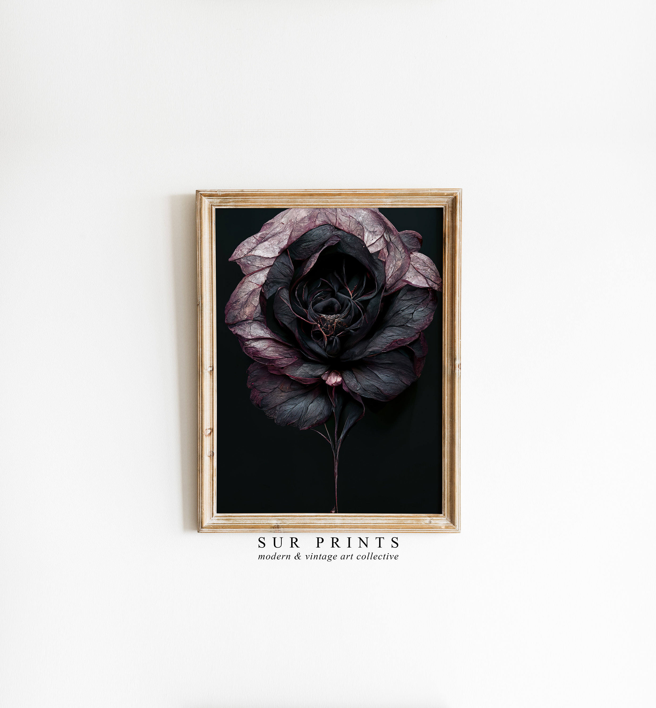 Rustic Roses Drawing Moody Rose Drawing | Vintage Rustic Pink Rose Flower | Digital ...