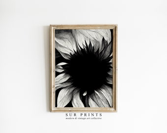 Moody Flower Painting | Printable Wall Art | Vintage Floral Wall Art | Antique Art Print, Farmhouse Wall Art, Moody Botanical Painting | 188