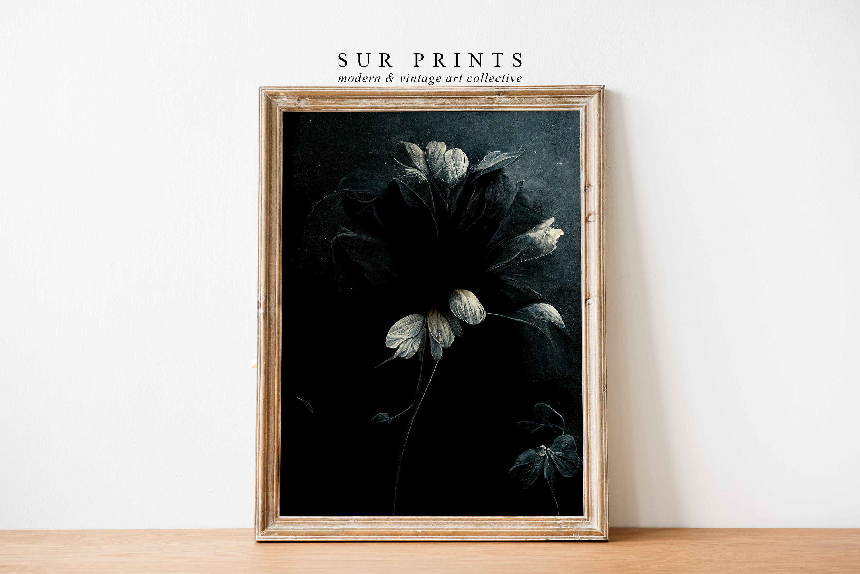 Dark Botanical Wall Art | Farmhouse Decor | Moody Floral Print | Dark ...