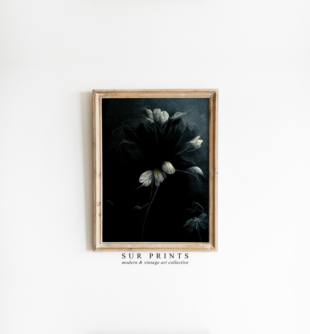 Dark Botanical Wall Art | Farmhouse Decor | Moody Floral Print | Dark ...