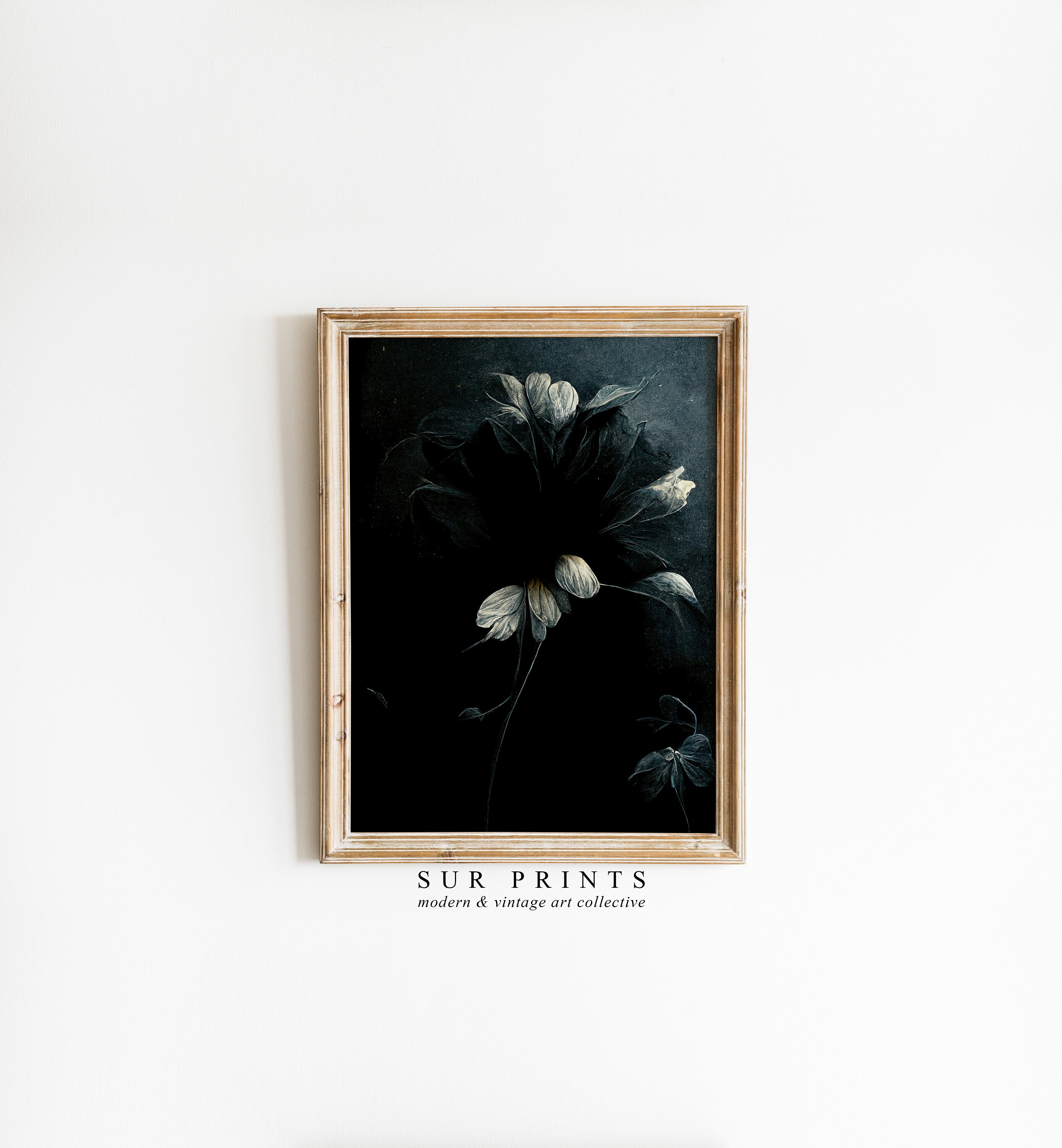 Dark Botanical Wall Art | Farmhouse Decor | Moody Floral Print | Dark ...