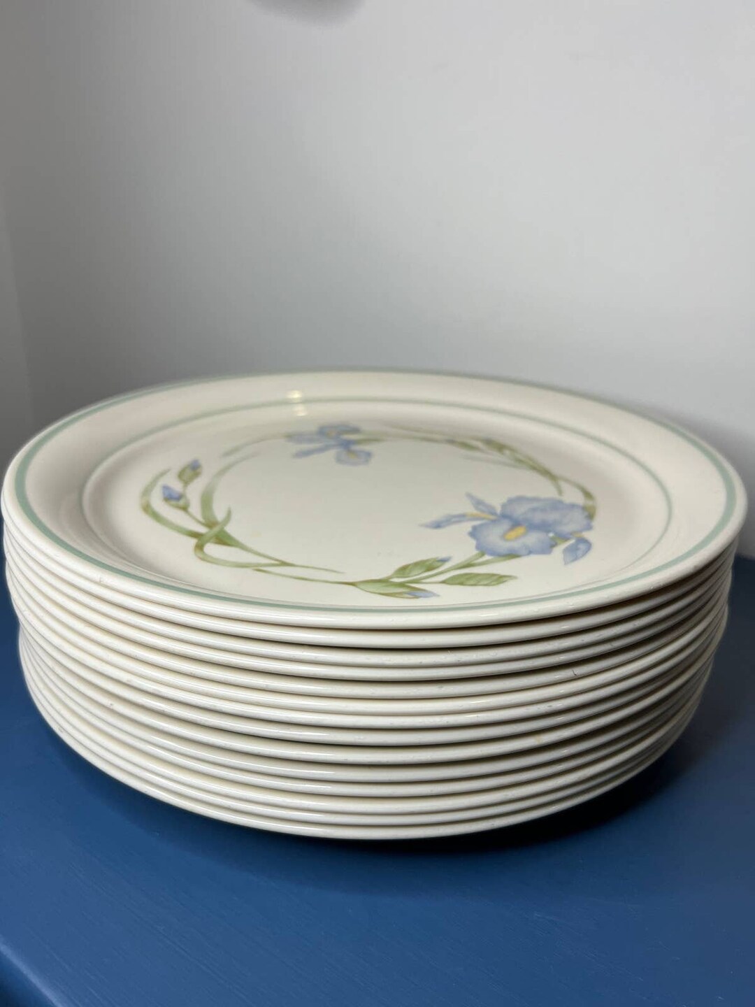 Vintage Corelle Dinerwear Corningware Cornerstone Iris Plates Etsy