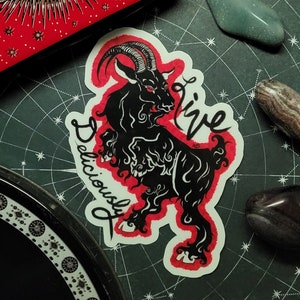 Live Deliciously Witch Sticker (Glow in the Dark)