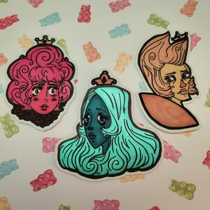 Pink, Blue, and Yellow Diamond Sticker Pack - Steven Universe Cartoon Gift