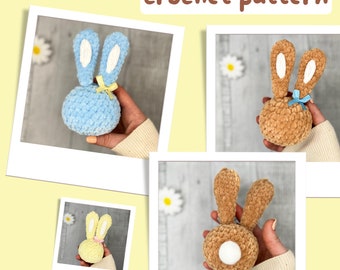 Easter Bunny Crochet Pattern US terms - Beginner Friendly - Easter Projects / Lapin de Pâques au crochet - Patron en français à télécharger