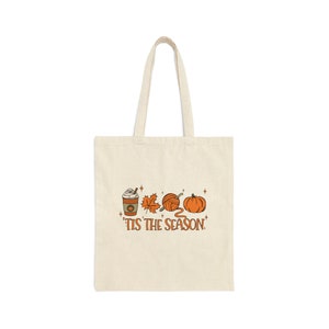 Tis The Season Crochet Fall Tote Bag, Crocheting Tote Bag Crocheter Tote Canvas, Crochet Gifts for Women, Crocheting Tote Bag Gift
