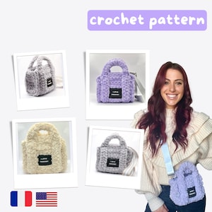 Crochet trendy bag pattern english - Sherpa - Chenille - fashion - Make your own crochet bag / Français Patron crochet sac en bandoulière