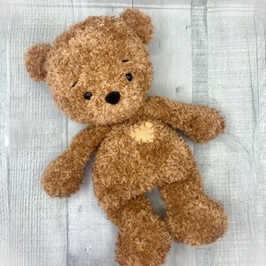 Doudou Teddy Bear Crochet Pattern - Cuddle Size - Bear Amigurumi Pattern - Valentine's day Baby Shower- Ours peluche doudou - patron crochet image 5