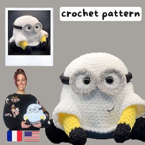 Bob - Gespenst - Halloween - Minion Häkelanleitung pdf - AMIGURUMI / FR Patron au crochet- Peluche Minion fichier pdf