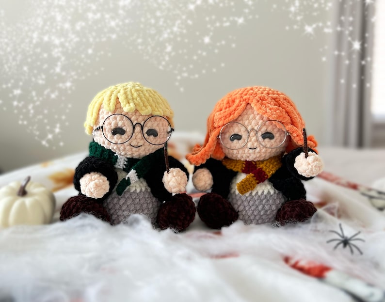 Wizard and Witch 2 in 1 Crochet Pattern - Halloween Fall Crochet Dolls ...