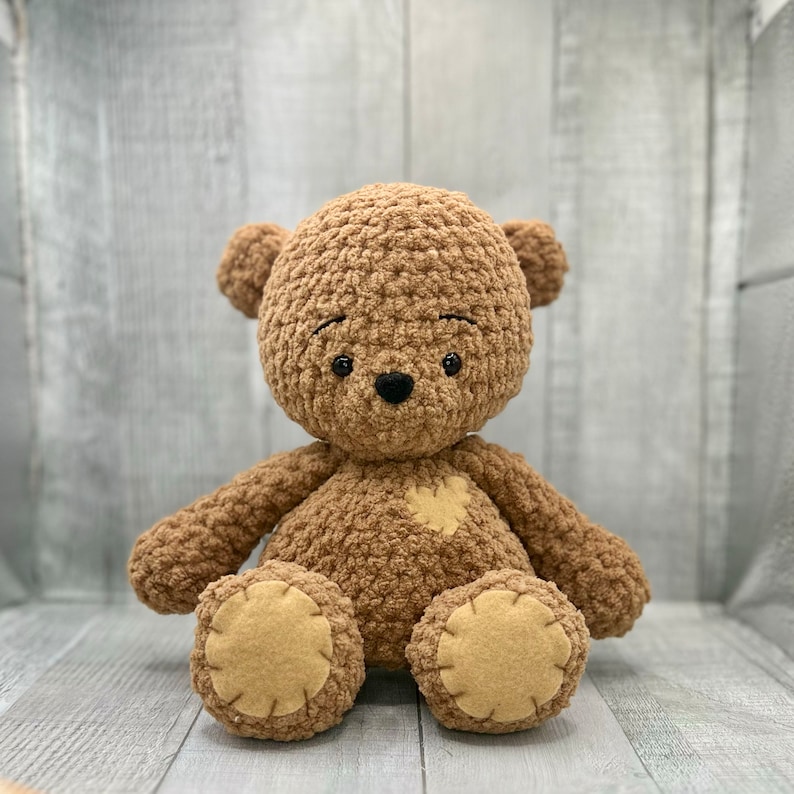 Doudou Teddy Bear Crochet Pattern - Cuddle Size - Bear Amigurumi Pattern - Valentine's day Baby Shower- Ours peluche doudou - patron crochet image 8