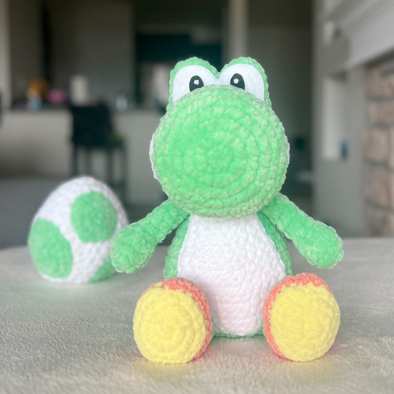 Yoshi Egg Crochet Pattern PDF plush amigurumi tutoriel US terms / FR patron au crochet Peluche Yoshi Oeuf fichier pdf à imprimer image 4