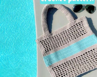 Crochet Trendy Beach Bag pattern english - fashion - Make your own crochet bag / Français Patron crochet sac de place