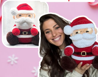 Santa Crochet Pattern - Cuddle Size - Santa Claus Amigurumi Pattern - Papa Noel - patron au crochet