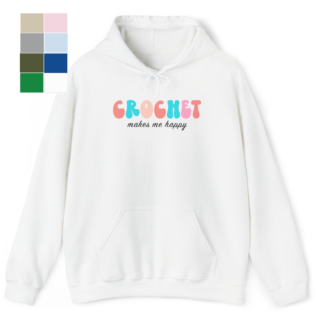 Sweat à Capuche "Crochet Amusant" - Message Humoristique Pour Amateurs De Crochet - Coupe Classique, 241 G - Cadeau Créatif