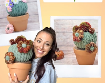 Cactus crochet DIY trendy- pattern pdf - giant cactus - AMIGURUMI / FR patron au crochet- Cactus géant déco tendance fichier pdf à imprimer