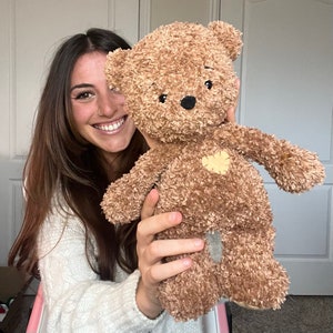 Doudou Teddy Bear Crochet Pattern - Cuddle Size - Bear Amigurumi Pattern - Valentine's day Baby Shower- Ours peluche doudou - patron crochet image 3