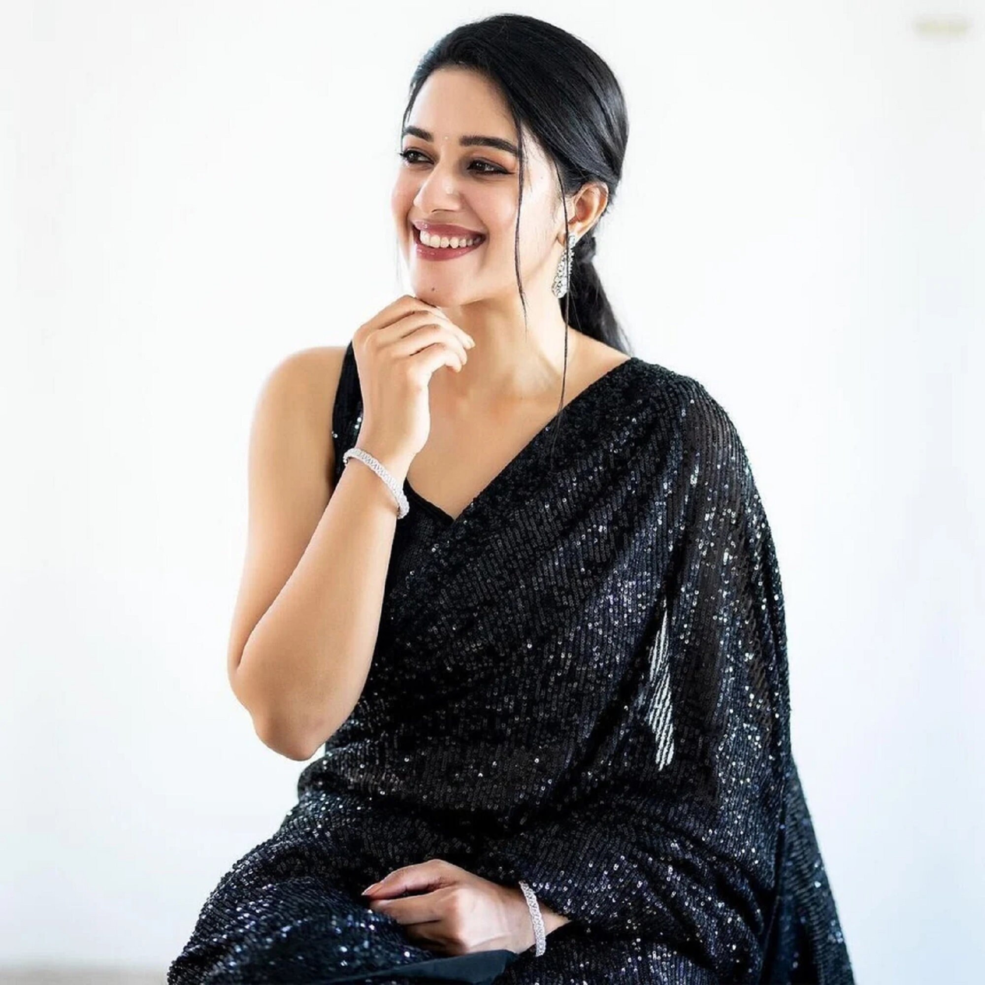 Party wear satin shop silk saree