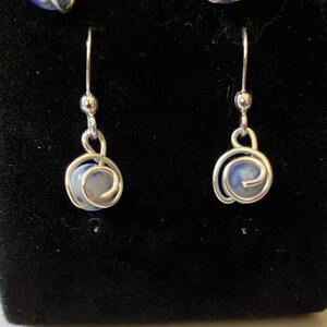 Sterling silver sodalite earrings