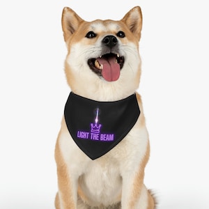 Light the Beam Pet Bandana Collar, Kings Basketball, Sacramento Basketball Fan, Gift for Kings Fan, Gift for Sacramento Basketball Fan