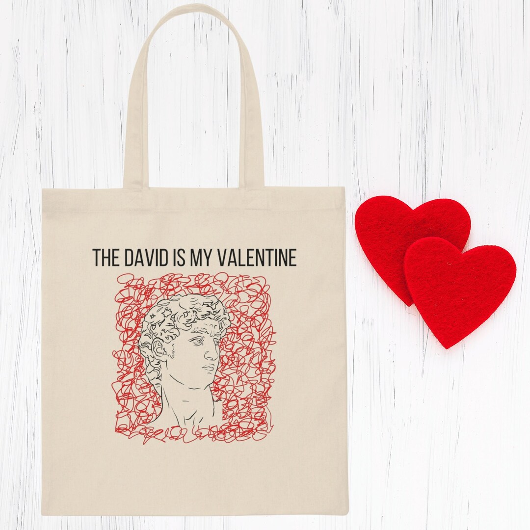 Galentine Gift Tote Bag, David Statue, Michaelangelo David, Best Friend