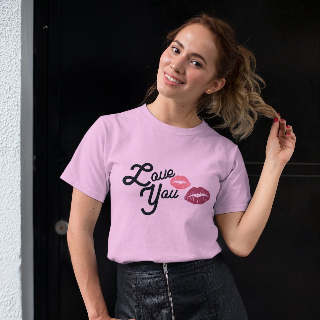 Te amo, beso, beso Camiseta, Camiseta de Amor, Camisa del Día de San