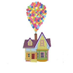 UP House con palloncini SVG PNG Download digitale L'avventura è là fuori