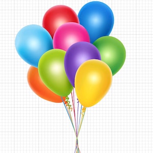Luftballons PNG - Digitaler Download