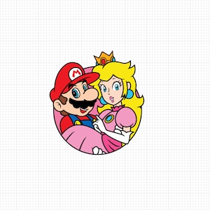 Prinzessin Peach und Super Mario PNG - Digital Download