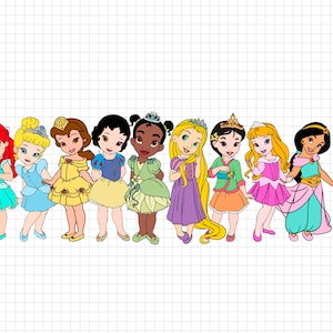 Bebés princesas PNG - Descarga digital