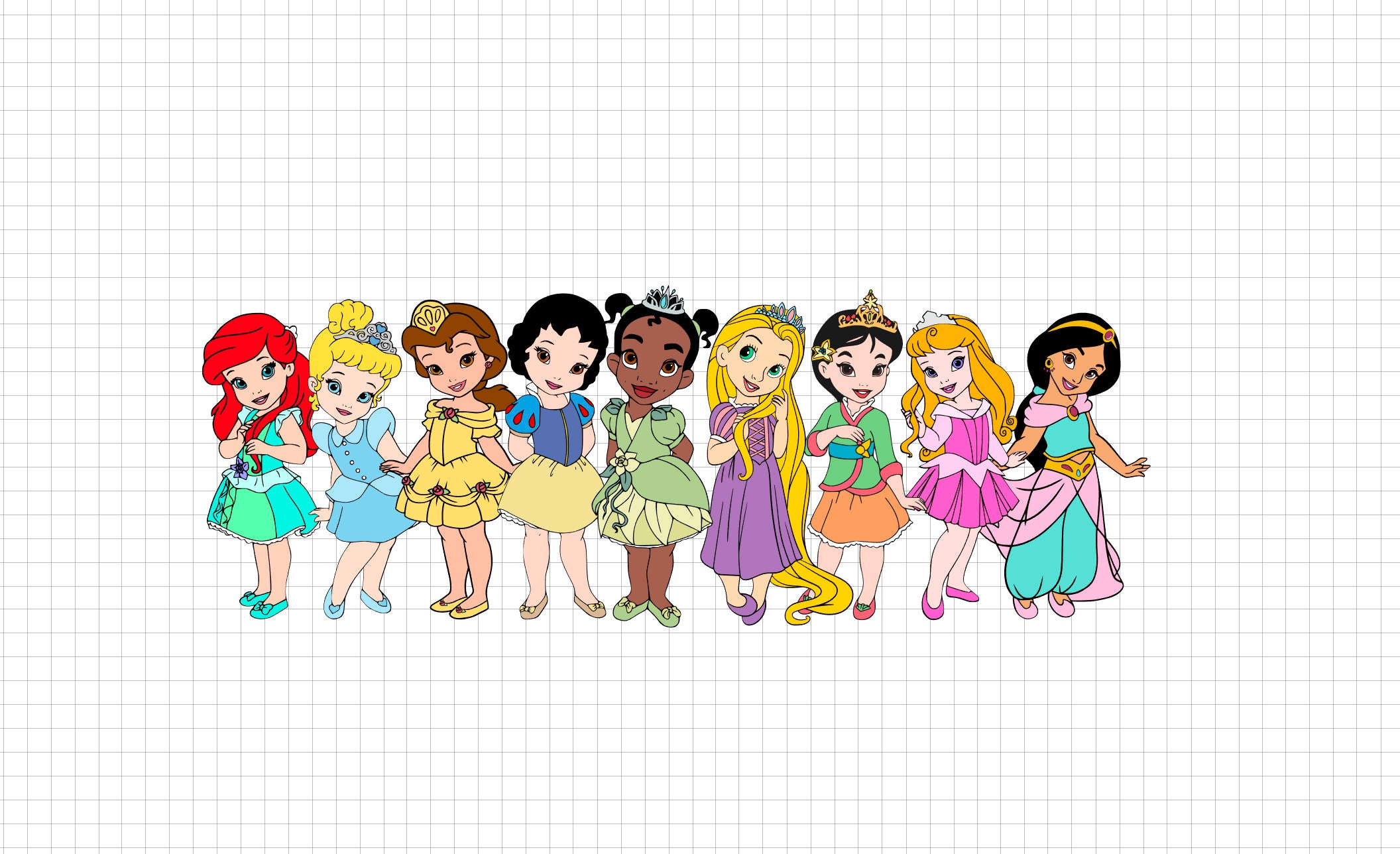 Princess Babies PNG - Digital Download