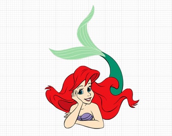 Ariel Little Mermaid PNG - Digital Download