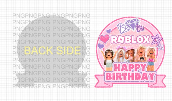 Printable Girls Roblox Cake Topper PNG Instant Digital -  Portugal