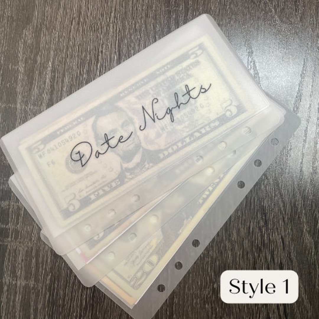 Vellum Cash Envelopes A6 and A7 Money Binder Cash Envelope System Matte