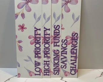 Decorative A6 Budget Binder Bookmarks