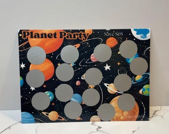 Space Themed | Scratch Off Savings Challenges | Size 7x5