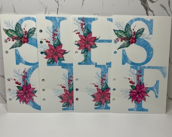Raccoglitore per budget formato A6 - Cruscotto con motivo floreale blu