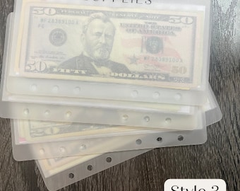 OOPS Style 3 Vellum Cash Envelopes A6 and A7 | Money Binder | Cash Envelope System | Matte Envelopes (READ DESCRIPTION)