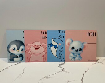 Laminated IOU Slips | Cute IOU Slips |